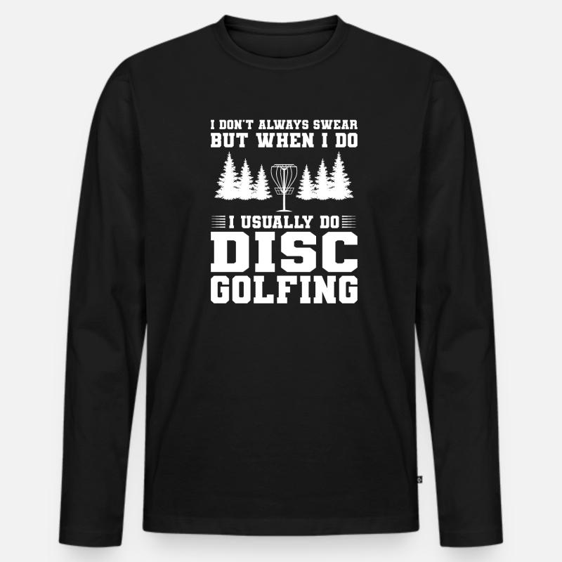 Discgolfer Discgolf Discgolfing Geschenk - Männer Premium Bio Langarmshirt - Schwarz