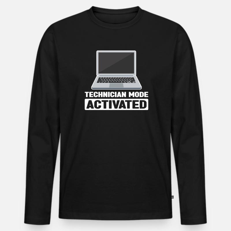 Technischer Support Computertechniker Technischer - Männer Premium Bio Langarmshirt - Schwarz