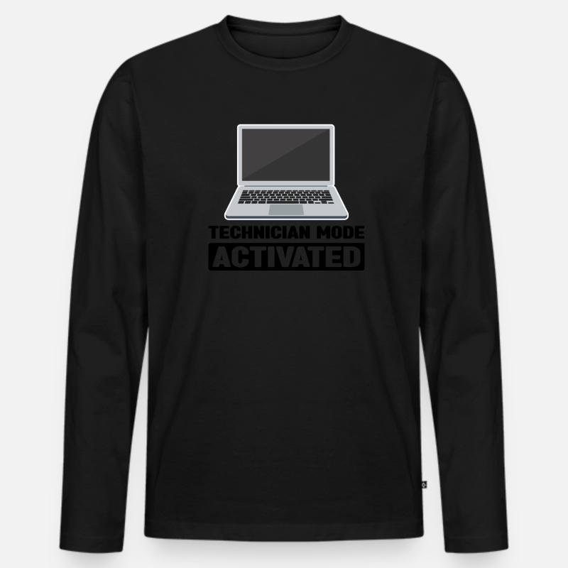 Technischer Support Computertechniker Technischer - Männer Premium Bio Langarmshirt - Schwarz
