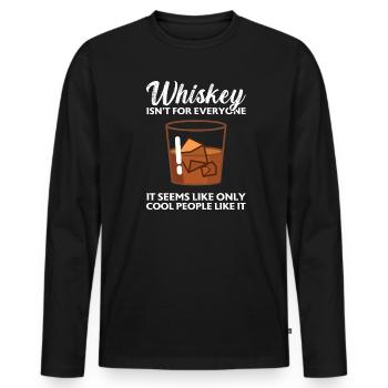 Whiskey trinken Whiskey trinken Whiskey Geschenk - Männer Premium Bio Langarmshirt - Schwarz - Vorne - Nico (187cm)