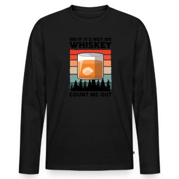 Whiskey trinken Whiskey trinken Whiskey Geschenk - Männer Premium Bio Langarmshirt - Schwarz - Vorne - Nico (187cm)
