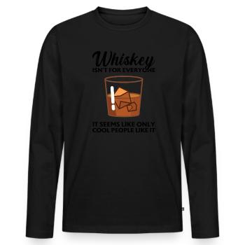 Whiskey trinken Whiskey trinken Whiskey Geschenk - Männer Premium Bio Langarmshirt - Schwarz - Vorne - Nico (187cm)