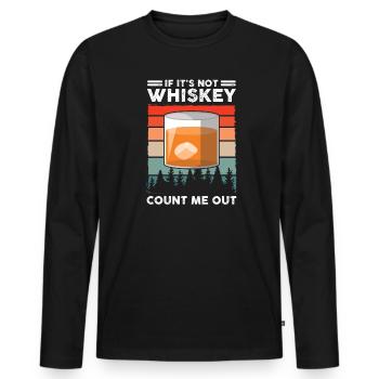 Whiskey trinken Whiskey trinken Whiskey Geschenk - Männer Premium Bio Langarmshirt - Schwarz - Vorne - Nico (187cm)
