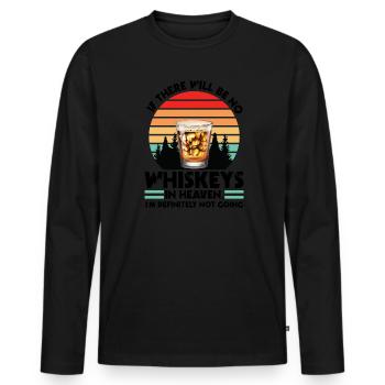 Whiskey trinken Whiskey trinken Whiskey Geschenk - Männer Premium Bio Langarmshirt - Schwarz - Vorne - Nico (187cm)