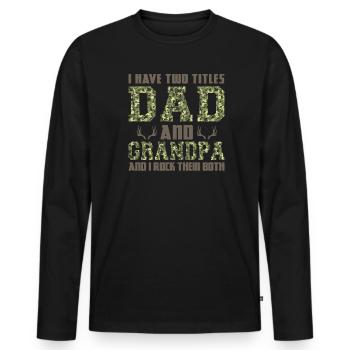 Jäger Jagd Jagd Geschenk - Männer Premium Bio Langarmshirt - Schwarz - Vorne - Nico (187cm)