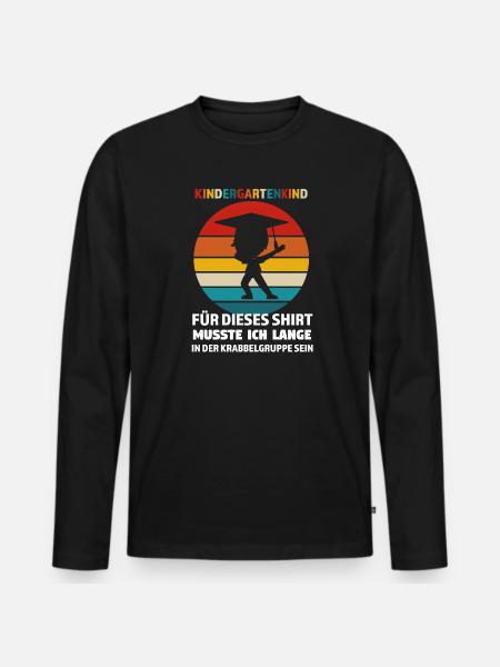 Kindergarten Anfang Kindergartenkind Geschenk - Männer Premium Bio Langarmshirt - Schwarz