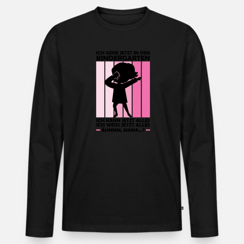 Kindergarten Dabbing Kita-Anfang Geschenk - Männer Premium Bio Langarmshirt - Schwarz