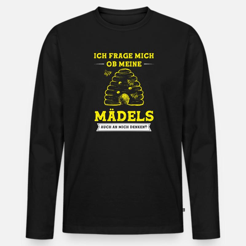 Imker Bienen Biene Geschenk - Männer Premium Bio Langarmshirt - Schwarz
