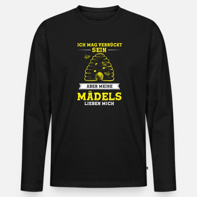 Imker Bienen Biene Geschenk - Männer Premium Bio Langarmshirt - Schwarz