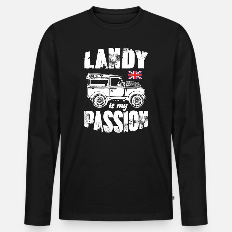 Landy is My Passion - Männer Premium Bio Langarmshirt - Schwarz