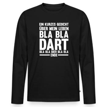 Darts Bier Darter Geschenk - Männer Premium Bio Langarmshirt - Schwarz - Vorne - Nico (187cm)