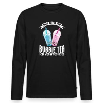 Bubble Tea Kawaii Bubble Tea Liebhaber Geschenk - Männer Premium Bio Langarmshirt - Schwarz - Vorne - Nico (187cm)