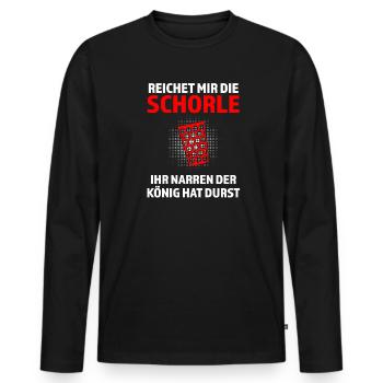 Schorle Pfälzer Weinschorle Geschenk - Männer Premium Bio Langarmshirt - Schwarz - Vorne - Nico (187cm)