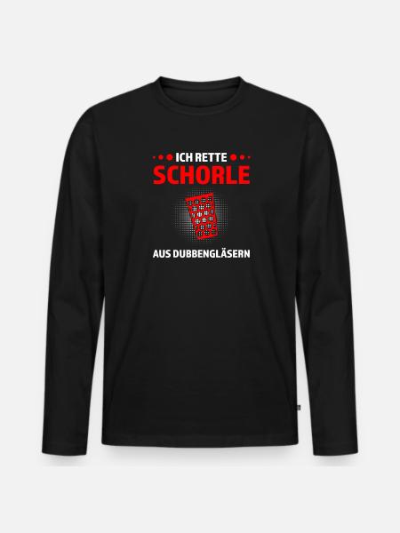 Schorle Pfälzer Pälzer Geschenk - Männer Premium Bio Langarmshirt - Schwarz
