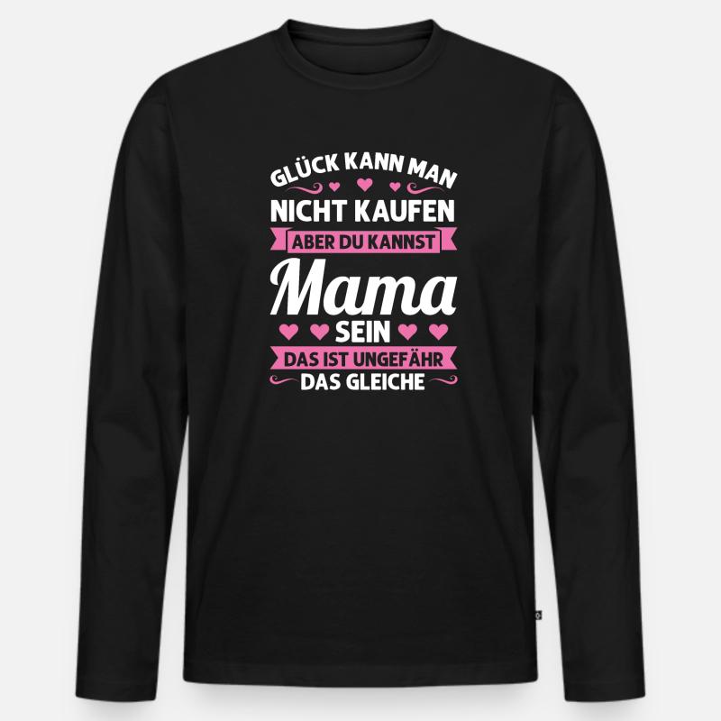 Mutter Mutter Tag Mama Geschenk - Männer Premium Bio Langarmshirt - Schwarz