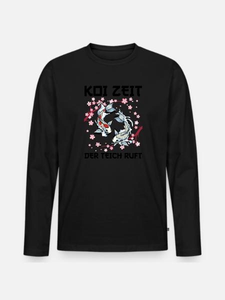 Kois Koi Sarkasmus Geschenk - Männer Premium Bio Langarmshirt - Schwarz