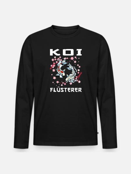 Kois Koi Sarkasmus Geschenk - Männer Premium Bio Langarmshirt - Schwarz