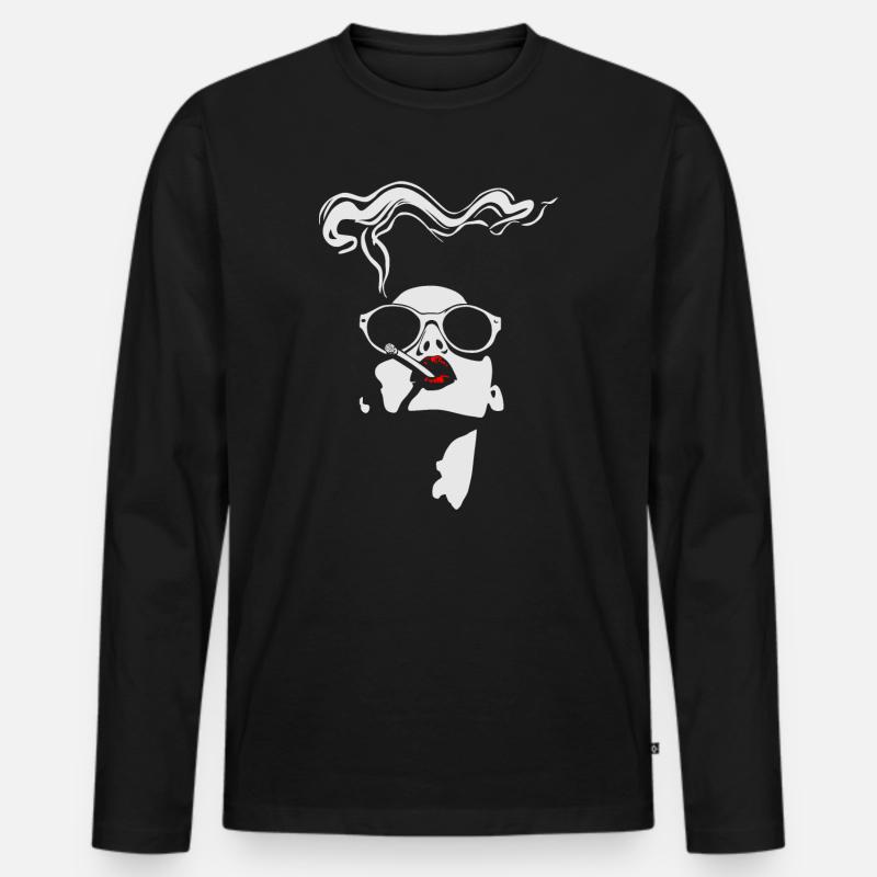 Glamour-Rebel Vol.4 - Männer Premium Bio Langarmshirt - Schwarz