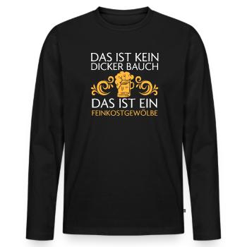Bier Alkohol Bierbrauer Geschenk - Männer Premium Bio Langarmshirt - Schwarz - Vorne - Nico (187cm)