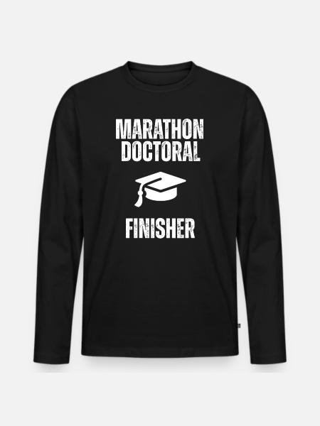 Marathon doctoral Finisher - Men's Premium Organic Long Sleeve Shirt - black