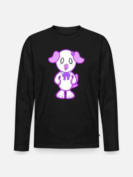 KawaiiDOGGOS - Flora print - Men's Premium Organic Long Sleeve Shirt - black