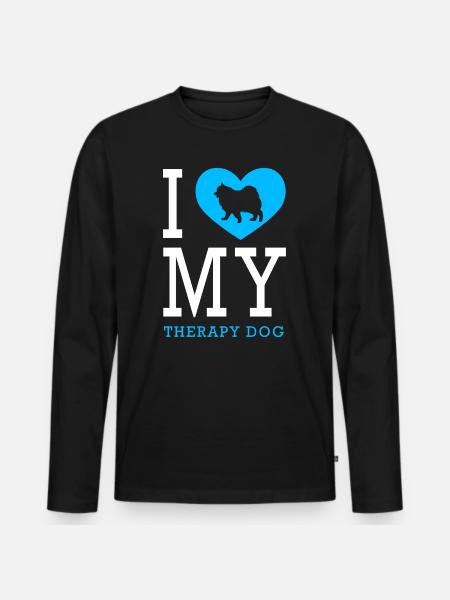 Therapy Dog Therapist Therapy Dog Trainer - Men's Premium Organic Long Sleeve Shirt - black