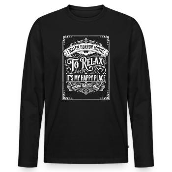 To Relax: Horror Happy Place - Männer Premium Bio Langarmshirt - Schwarz - Vorne - Nico (187cm)