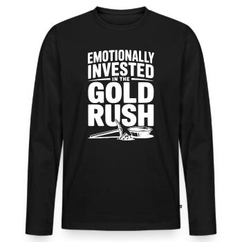 Emotionally Invested in the Gold Rush - Men's Premium Organic Long Sleeve Shirt - black - Front - Nico (187cm)