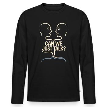 Gegen Spaltung Für Frieden - Männer Premium Bio Langarmshirt - Schwarz - Vorne - Nico (187cm)