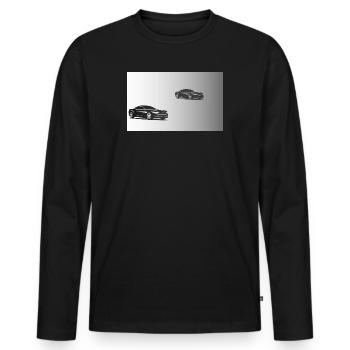 Auto - T-shirt manches longues Premium bio Homme - noir - Devant - Nico (187cm)