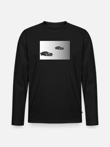 Auto - Männer Premium Bio Langarmshirt - Schwarz