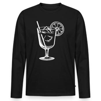 Limonade Drink - Männer Premium Bio Langarmshirt - Schwarz - Vorne - Nico (187cm)