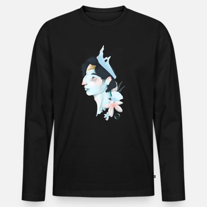 Ice Prinz (Ise) - Männer Premium Bio Langarmshirt - Schwarz