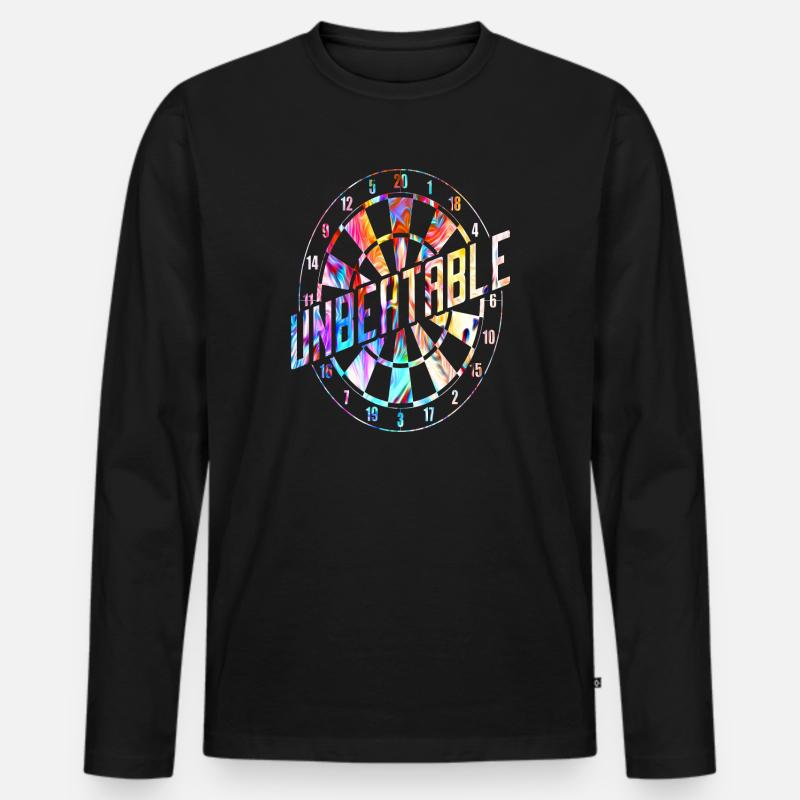 Dart Pfeil Darts - Männer Premium Bio Langarmshirt - Schwarz