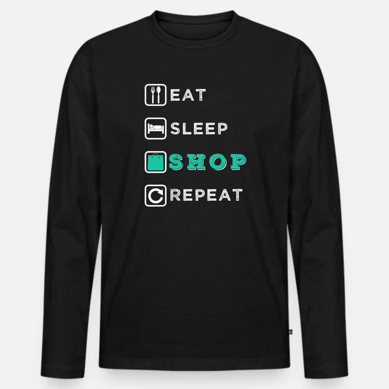Shoppen - Männer Premium Bio Langarmshirt - Schwarz