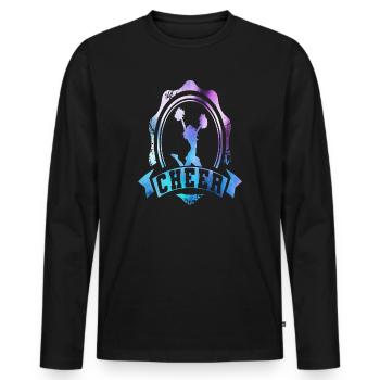 Cheerleader - Men's Premium Organic Long Sleeve Shirt - black - Front - Nico (187cm)