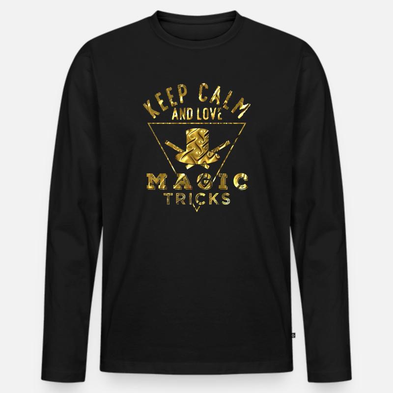 Magie - Männer Premium Bio Langarmshirt - Schwarz