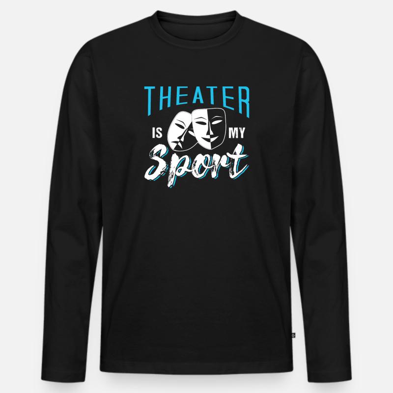 Theater - Männer Premium Bio Langarmshirt - Schwarz