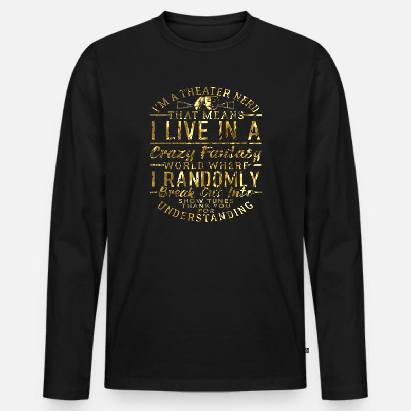Theater - Männer Premium Bio Langarmshirt - Schwarz