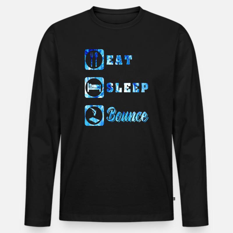 Trampolin - Männer Premium Bio Langarmshirt - Schwarz