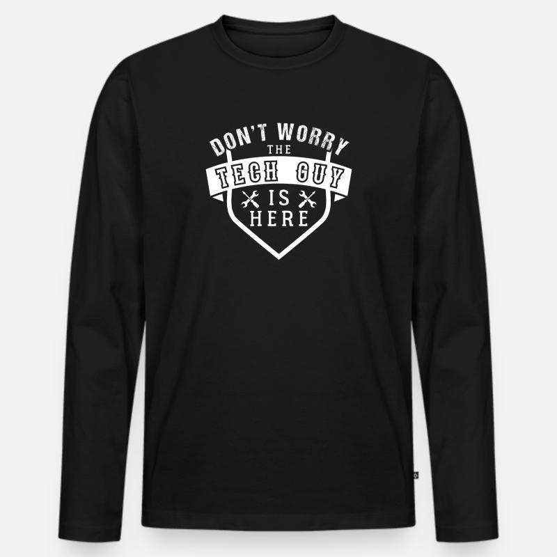 Techniker - Männer Premium Bio Langarmshirt - Schwarz