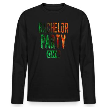 Bachelor party - Men's Premium Organic Long Sleeve Shirt - black - Front - Nico (187cm)
