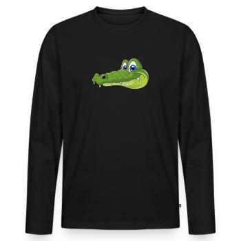 Alligator - T-shirt manches longues Premium bio Homme - noir - Devant - Nico (187cm)