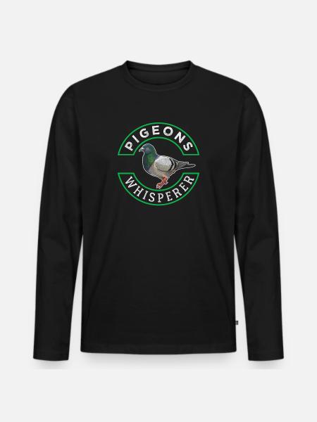Dove - Men's Premium Organic Long Sleeve Shirt - black