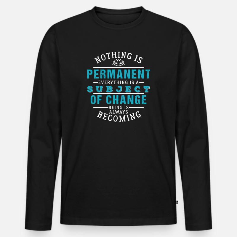Buddhismus - Männer Premium Bio Langarmshirt - Schwarz