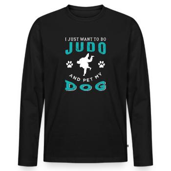 Judo - Männer Premium Bio Langarmshirt - Schwarz - Vorne - Nico (187cm)