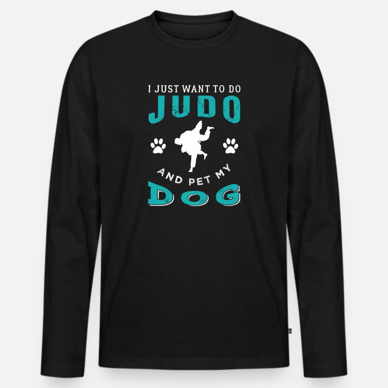 Judo - Männer Premium Bio Langarmshirt - Schwarz