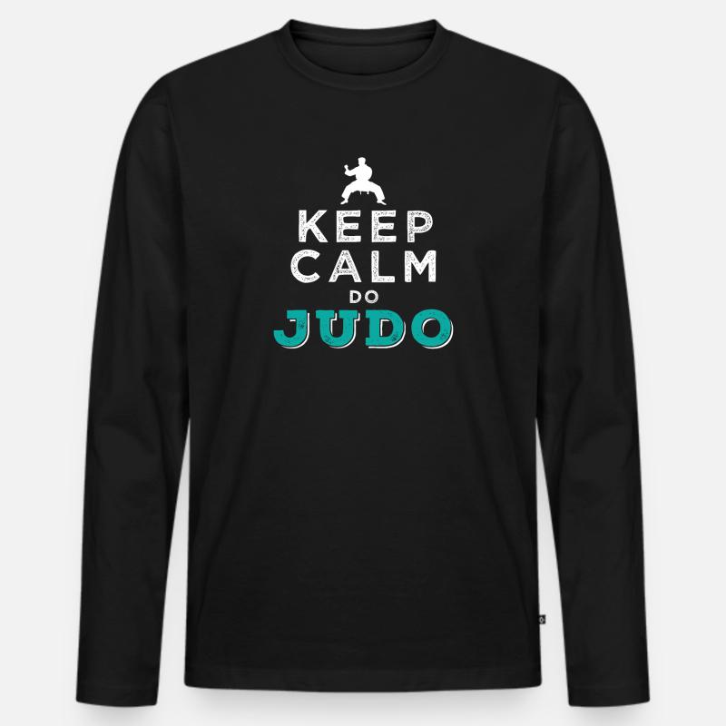 Judo - Männer Premium Bio Langarmshirt - Schwarz