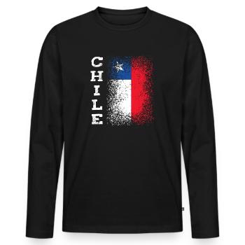 Chili - T-shirt manches longues Premium bio Homme - noir - Devant - Nico (187cm)