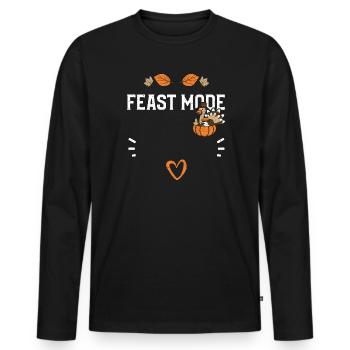 Feast Fashion - Thanksgiving - Men's Premium Organic Long Sleeve Shirt - black - Front - Nico (187cm)